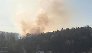 Požar na Šentviškem hribu pogasili, pomagal tudi helikopter