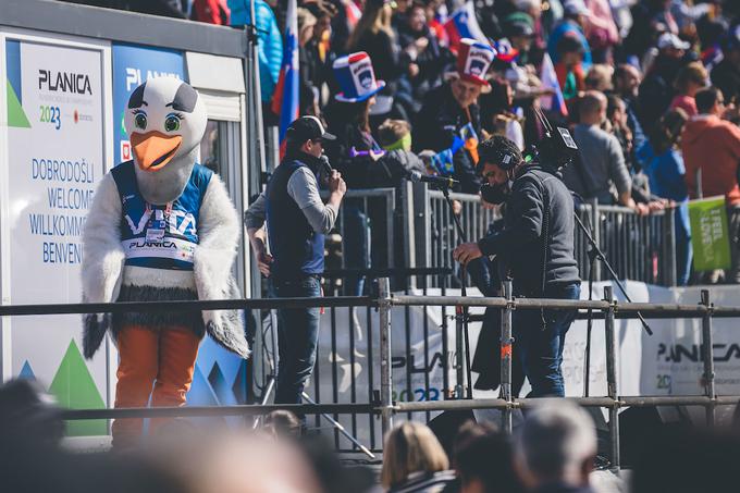 Vita, maskota svetovnega prvenstva v nordijskih športih v Planici.  | Foto: Grega Valančič/Sportida