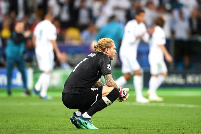 Nemec Loris Karius si je v zadnjem finalu privoščil dve veliki napaki, s pomočjo katerih je Real odpravil Liverpool s 3:1. | Foto: Guliverimage/Getty Images