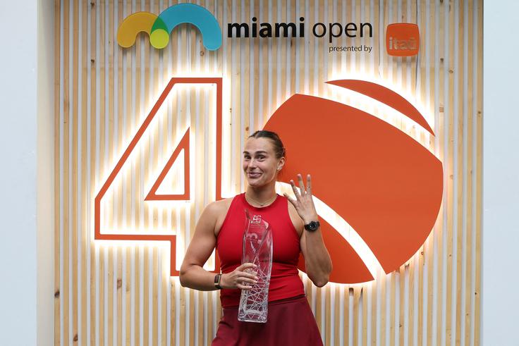Arina Sabalenka je prvič osvojila Miami. | Foto: Reuters
