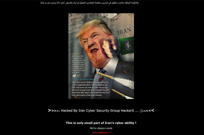 hekerski napad, Trump, Iran | Tako je bila v soboto videti ameriška spletna stran fdlp.gov | Foto fdlp.gov / Internet Archive (Wayback Machine)