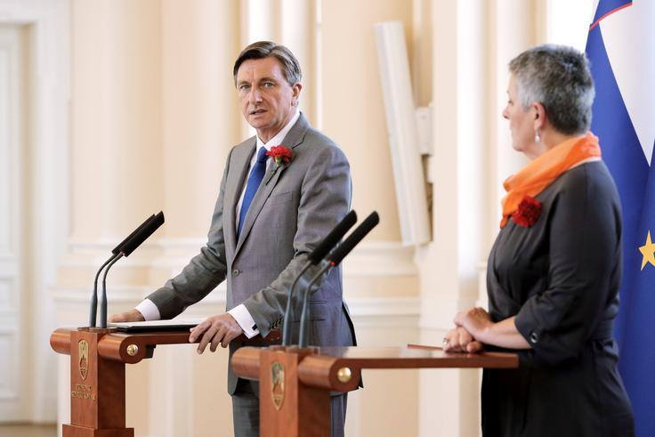 Borut Pahor, Lidija Jerkič | Foto: STA ,