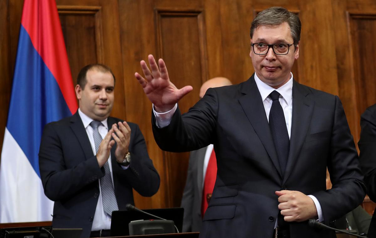 Aleksandar Vučić | Aleksandar Vučić je povedal, da čakajo na pomemben sistem iz Rusije, ki se uporablja za elektronsko motenje.  | Foto Reuters