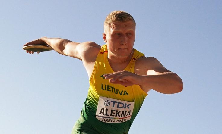 20-letni Mykolas Alekna je na SP 2022 osvojil srebrno odličje. | Foto: Reuters