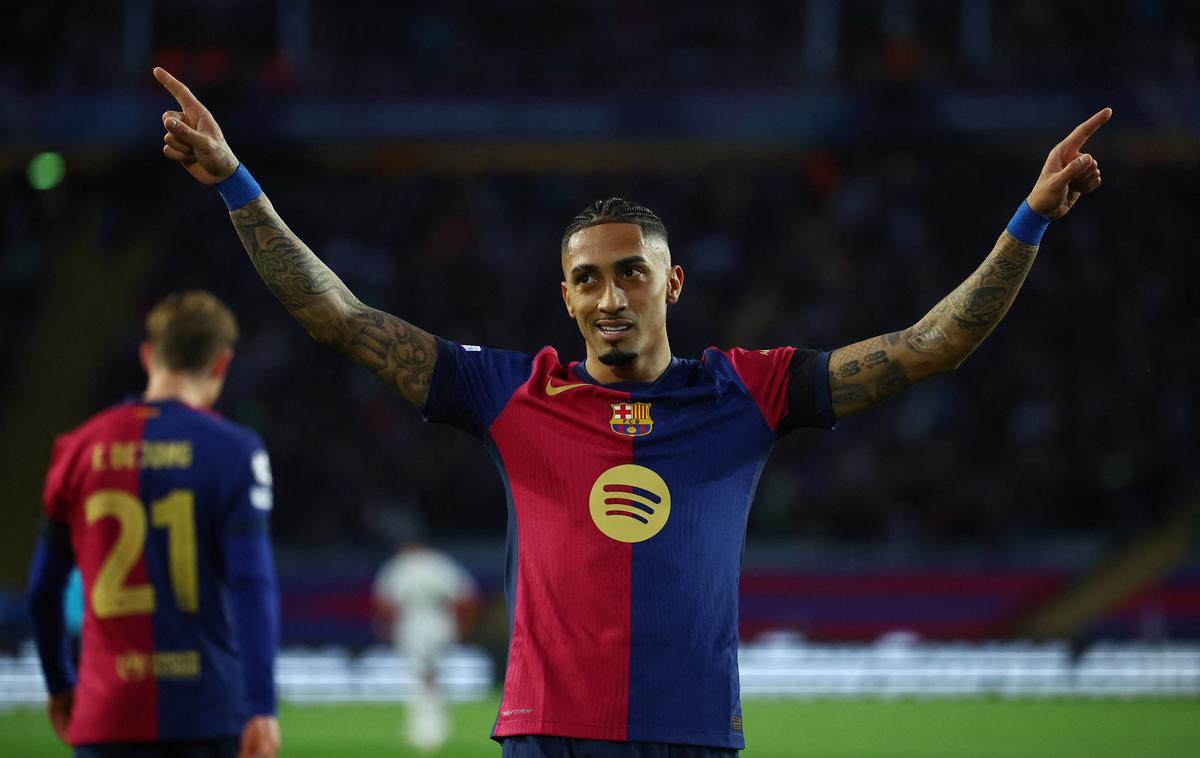 FC Barcelona Raphinha | Raphinha je podaljšal sodelovanje z Barcelono. | Foto Reuters