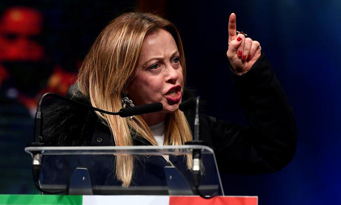Na letošnji slovesnosti v Bazovici menda ne bo Tajanija, bo pa Salviniju tokrat družbo delala vodja stranke Bratje Italije Giorgia Meloni, ki je bila v mladosti članica neofašistične stranke MSI.  | Foto: Reuters