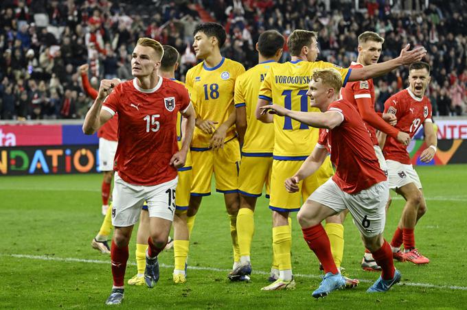 Kazahstan, naslednji tekmec Slovenije v ligi narodov (nedelja ob 15. uri), je v četrtek izgubil na gostovanju v Avstriji z 0:4. | Foto: Reuters