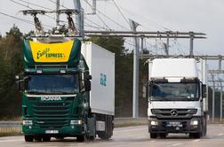 Avtocesta v Nemčiji: Tovornjaki na žicah kot vlaki