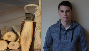 Študent, ki iz poškodovanih vej izdeluje USB-ključke (video)