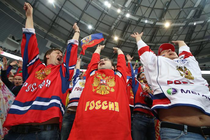 Rusija navijači | Ruski navijači bodo za svoje reprezentante na prihodnjem svetovnem prvenstvu navijali v sosednji Belorusiji in ne v Latviji. | Foto Reuters