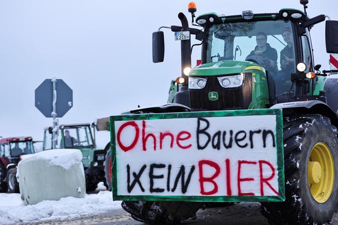 kmetje, protest, Nemčija, blokada, traktor | Foto: Reuters