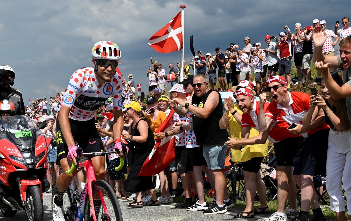 Magnus Cort Nielsen, TDF22 | Magnus Cort je po novem ime tudi štorklji iz Smedagerja na Danskem.  | Foto Reuters