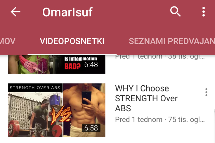 Na spletni strani YouTube je na tisoče posnetkov tako imenovanih telesnih preobrazb, doseženih z izgubo maščobe.  | Foto: zajem zaslona/Diamond villas resort