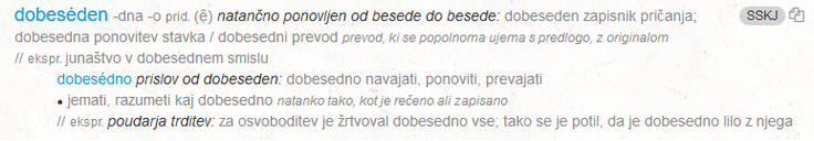 dobesednoSSKJ | Foto: 