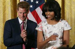 Michelle Obama se je uredila za princa Harryja