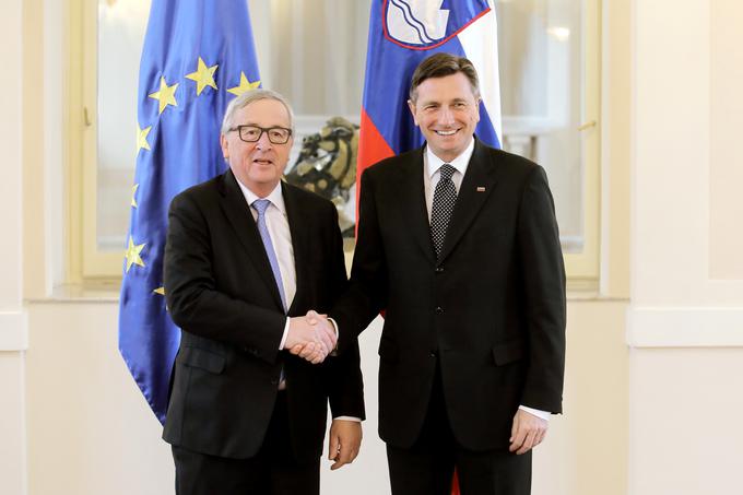 Juncker je na obisku v Sloveniji zagotovil, da Evropska komisija podpira arbitražni sporazum in od obeh strani pričakuje, da ga bosta spoštovali. | Foto: STA ,
