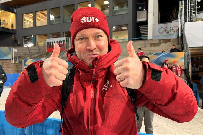 Bine Norčič | Bine Norčič se skupaj z Gregorjem Deschwandnom veseli olimpijskega brona. | Foto Jaka Lopatič