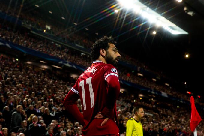 Mohamed Salah je poskrbel za sijajno predstavo, ki jo je začinil z dvema goloma in dvema podajama. | Foto: Getty Images