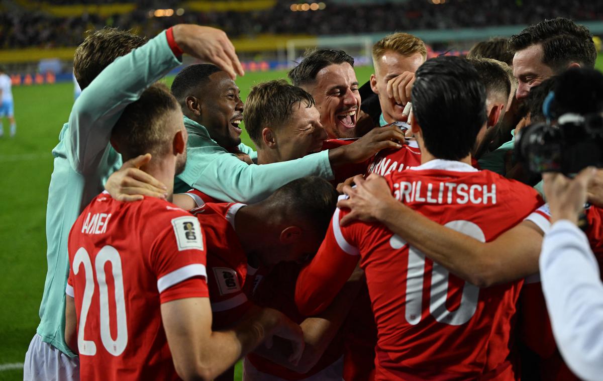 avstrijska reprezentanca | Avstrijci so s kar 10:0 odpravili San Marino, kar je njihova najvišja zmaga v zgodovini. | Foto Reuters