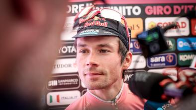 "To je bilo presenečenje": Roglič po kronometru že v rožnatem na Giru