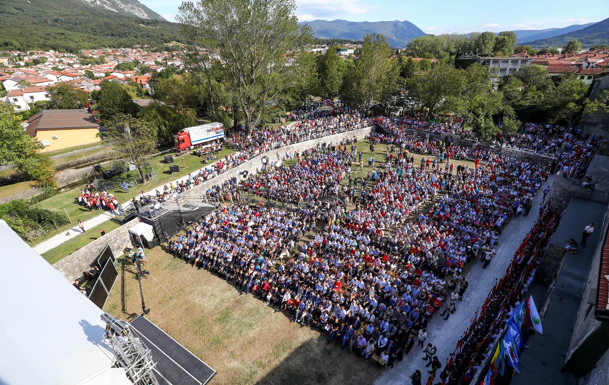 Slovesnost ob prazniku vrnitve Primorske k matični domovini Ajdovščina | Prireditev ob prazniku izmenično pripravljajo posamezne primorske občine, saj je državna proslava organizirana le vsakih pet let. | Foto STA