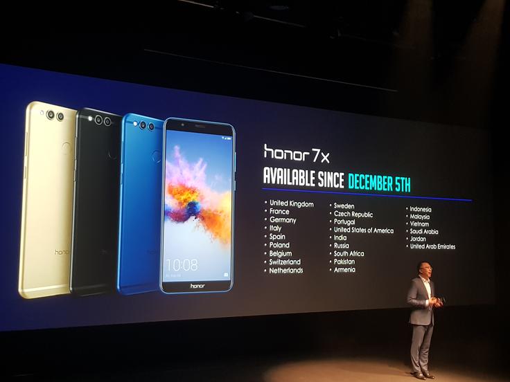 Ali bo Honor 7X na voljo tudi slovenskim uporabnikom, za zdaj še ni uradno potrjeno. To so svetovni trgi, kjer ga je Honor po londonski predstavitvi v torek že začel prodajati, ne bodo pa edini, kjer bo Honor 7X na voljo, je zatrdil predsednik znamke Honor George Zhao (na fotografiji).  | Foto: Matic Tomšič