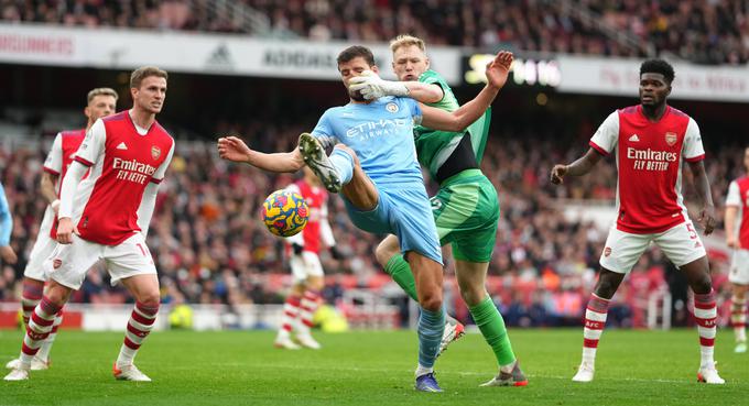 V času kosila sta se v soboto v Londonu pomerila Arsenal in Manchester City. Zmage z 2:1 so se veselili branilci naslova prvaka. | Foto: Guliverimage/Vladimir Fedorenko