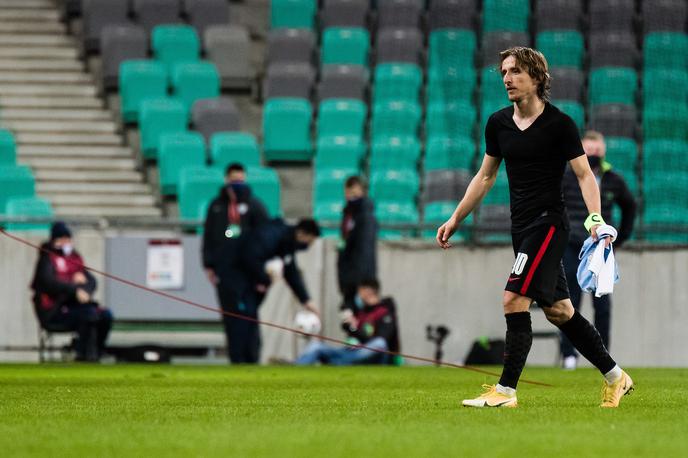 Slovenija Hrvaška nogomet | Hrvaški superzvezdnik Luka Modrić je na gostovanju v Ljubljani nepričakovano ostal brez točk. | Foto Grega Valančič/Sportida