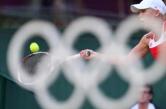Wozniackijeva nosilka danske zastave na OI v Riu