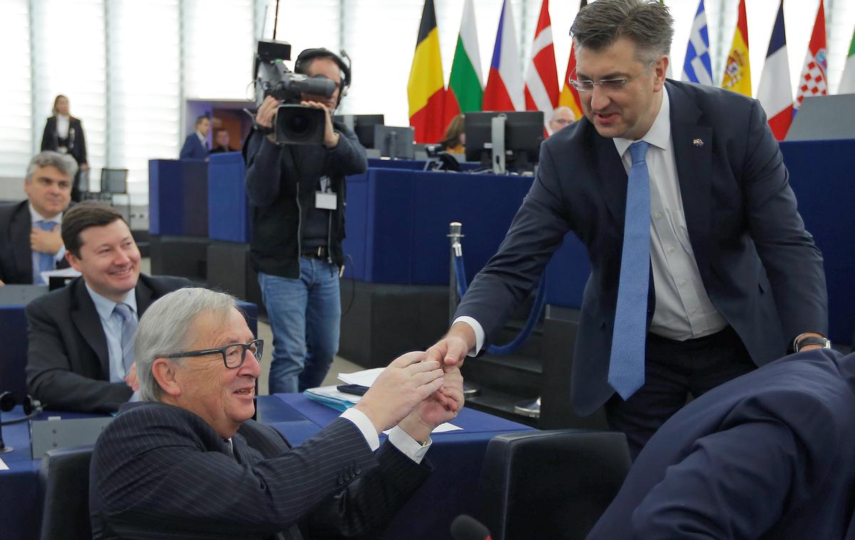 Jean-Claude Juncker in Andrej Plenković | Foto Reuters