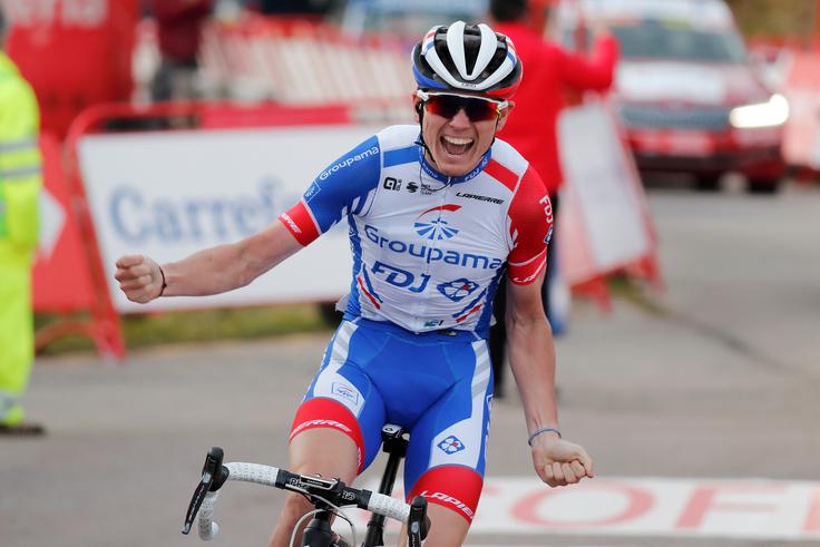 Junak sobotnega dne je bil David Gaudu (Groupama-FDJ). | Foto: A.S.O./Luis Angel Gomez