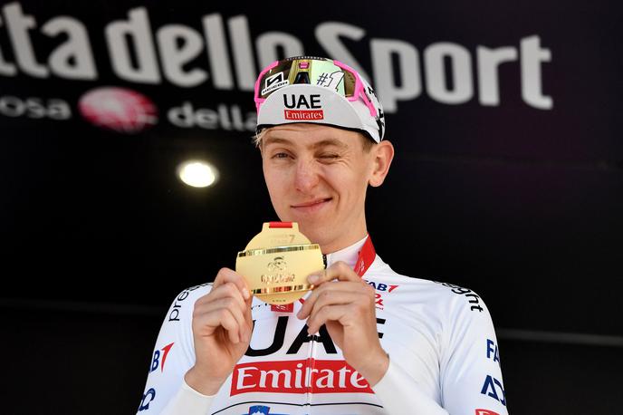Tadej Pogačar, Giro 2024 | Tadej Pogačar je na prvem kronometru letošnjega Gira tekmecem poslal sporočilo.  | Foto Reuters