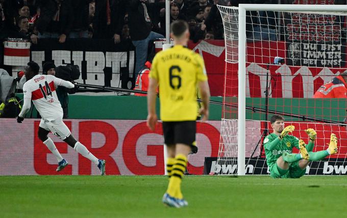 Napadalec Stuttgarta Silas je na petih tekmah proti Borussii Dortmund dosegel kar štiri zadetke.  | Foto: Reuters