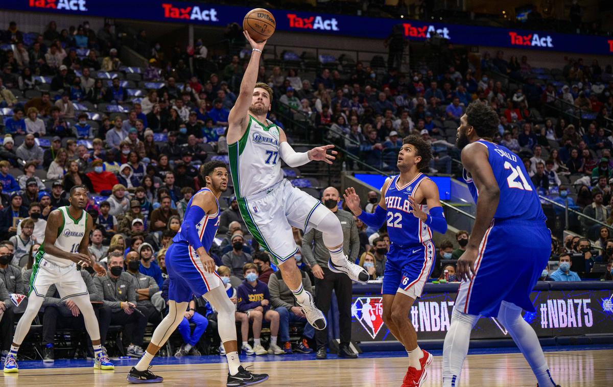 Dallas Philadelphia Dončić | Luka Dončić je dosegel svoj 44. trojni dvojček v ligi NBA. | Foto Reuters