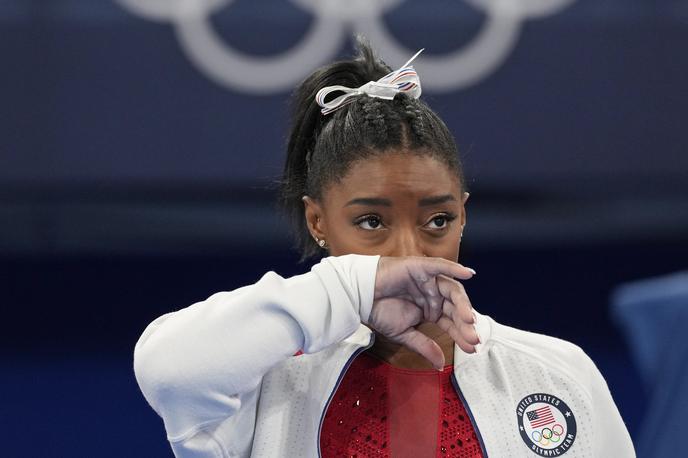 Simone Biles | Simone Biles, ki je olimpijske igre v Tokiu končala z "le" dvema medaljama, je za CNN zdaj razkrila, da je med tekmovanjem nepričakovano umrla njena teta. | Foto Guliverimage