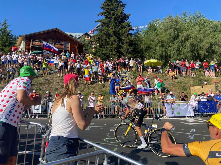 Slovenski navijači, Primož Roglič, TDF22 | Foto: Jaka Lopatič