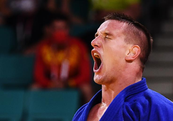 V turškem kimonu je danes nastopil tudi Mihael Žgank v moški kategoriji do 90 kilogramov in se poslovil po drugem krogu, potem ko ga je z metom presenetil Korejec Yujeop Han.  | Foto: Guliverimage/Vladimir Fedorenko