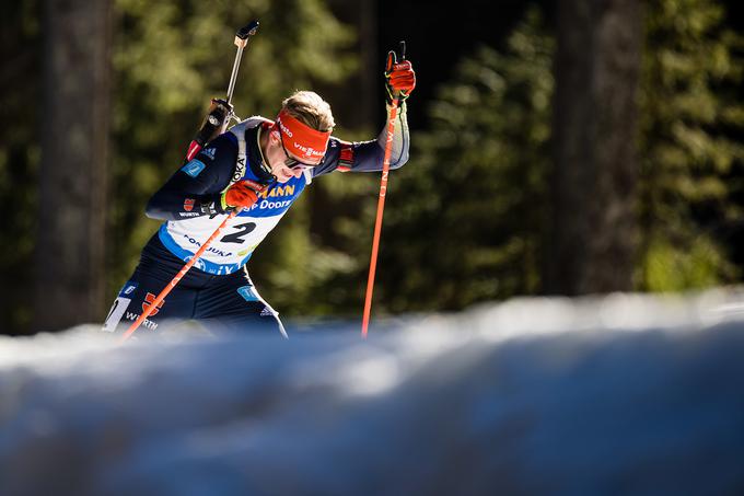 Benedikt Doll je izkoristil odsotnost obolele norveške šampionske trojice. | Foto: Grega Valančič/Sportida