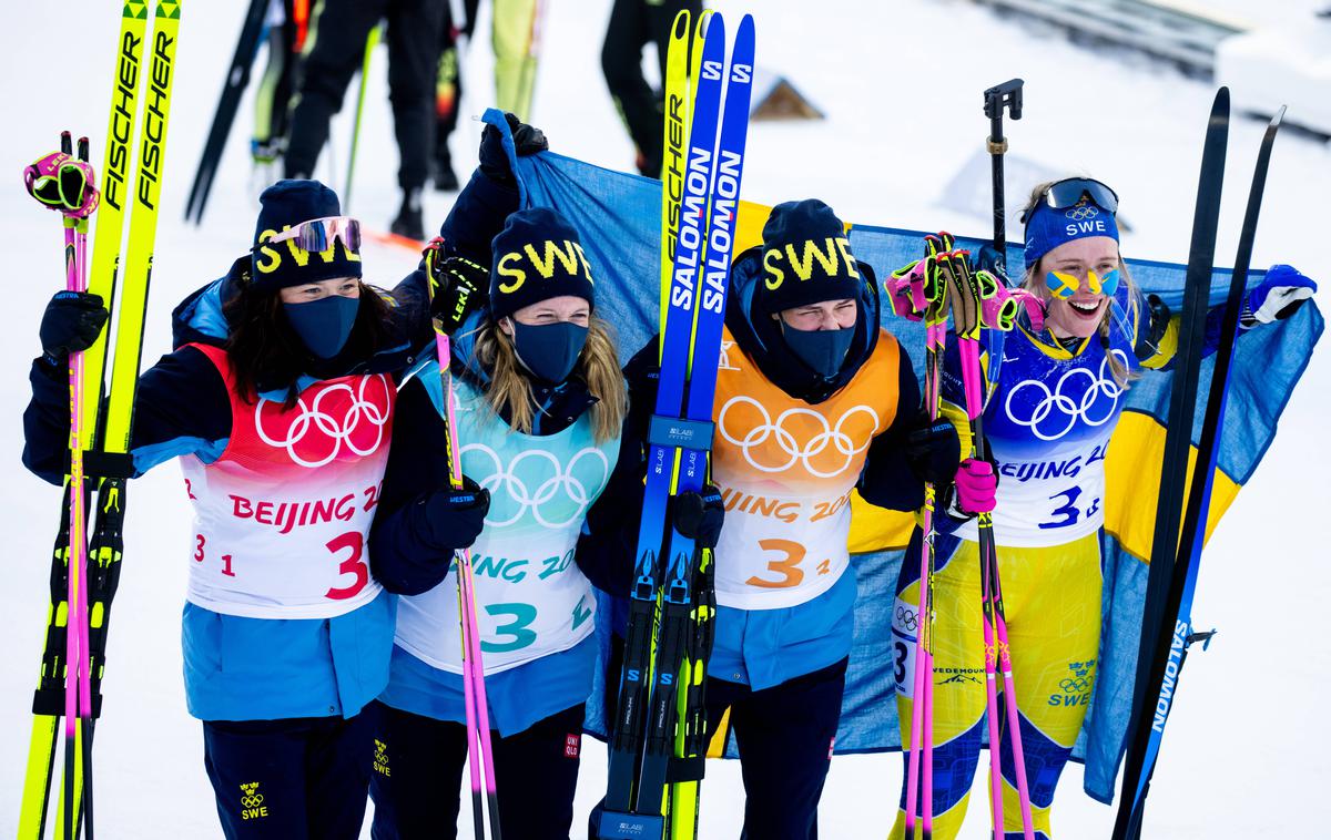 švedske biatlonke | Švedske biatlonke so nove olimpijske prvakinje v štafeti.  | Foto Guliverimage