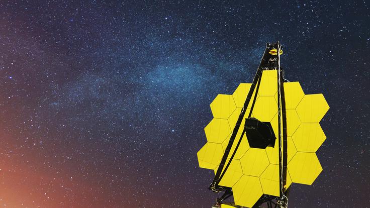 Teleskop James Webb je naslednik Hubblovega teleskopa, preučuje pa nastanek vesolja vse do 200 milijonov let po velikem poku pred 13,8 milijarde let, kar je za 300 milijonov let več kot njegov predhodnik Hubble. Deloval naj bi od pet do deset let. | Foto: Guliverimage