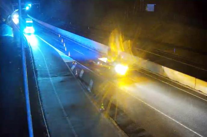 Prometna nesreča, dolenjska avtocesta | Pogled na dolenjsko avtocesto proti Novemu mestu. | Foto DRSI