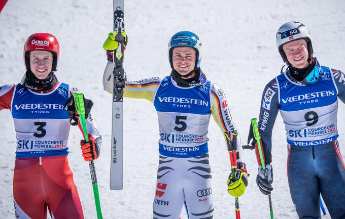 Najboljši v moški konkurenci: Alexander Schmid, Dominik Raschner in Timon Haugan. | Foto: Guliverimage/Vladimir Fedorenko