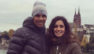 Rafael Nadal je v Basel pripeljal tudi svoje dekle