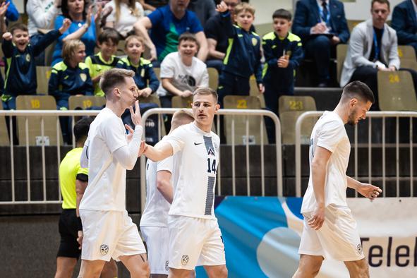 Slovenski futsalisti za konec uspešnih kvalifikacij remizirali