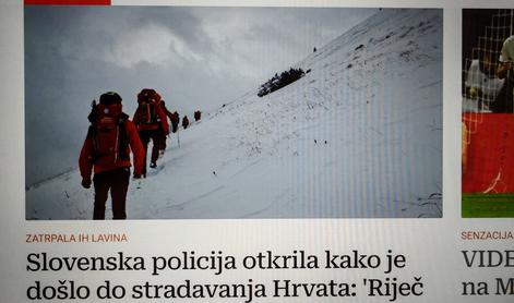 Hrvaški mediji: to so podrobnosti nesreče v slovenskih alpah