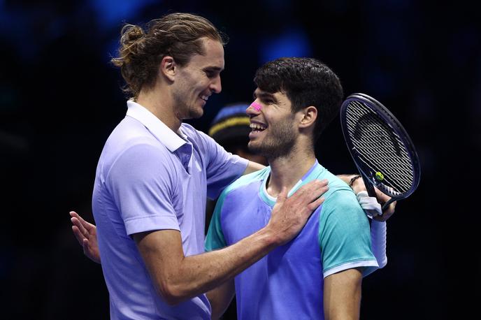 Alexander Zverev Carlos Alcaraz | Alexander Zverev je premagal Carlosa Alcaraza | Foto Reuters