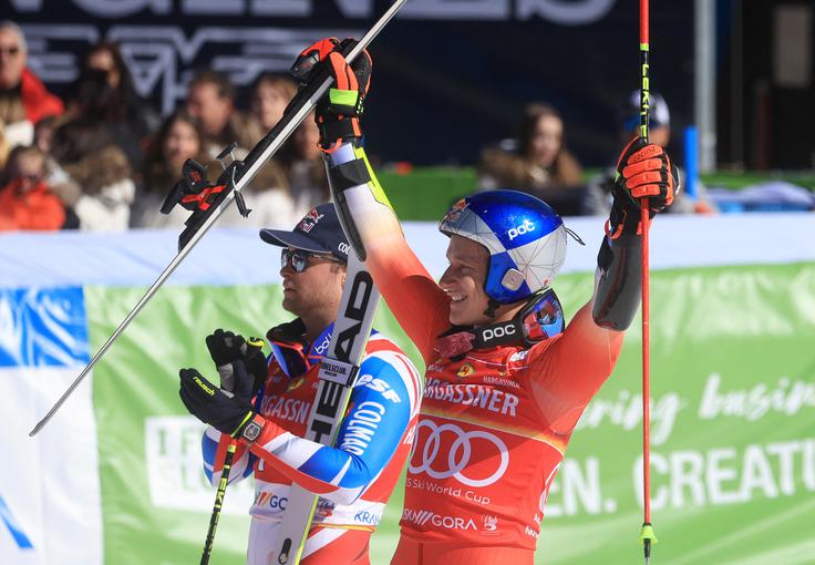 Marco Odermatt je pred dvema letoma dobil zadnja dva podkorenskega veleslaloma. | Foto: Reuters