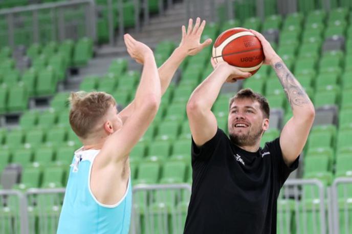 Luka Dončić | Luka Dončić je že treniral z reprezentanco. | Foto KZS