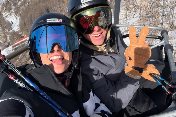 Tadej Pogačar Urška Žigart | Tadej Pogačar in Urška Žigart sta prve januarske dni izkoristila za kratek smučarski dopust. | Foto Instagram/Tadej Pogačar