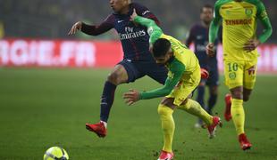 Nantes brez Krhina izgubil proti PSG brez Neymarja, Berić spet zadel
